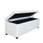 DENISE Σκαμπό Αποθηκευτικό - Ταμπουρέ, PU Εκρού 113x43x45cm - Image 6