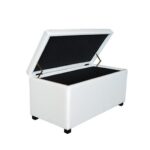 DENISE Σκαμπό με Αποθηκευτικό Χώρο - Ταμπουρέ, PU Εκρού 88x43x45cm - Image 6