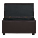 DENISE Σκαμπο με Αποθηκευτικό Χώρο - Ταμπουρέ, PU Σκούρο Καφέ 88x43x45cm - Image 10