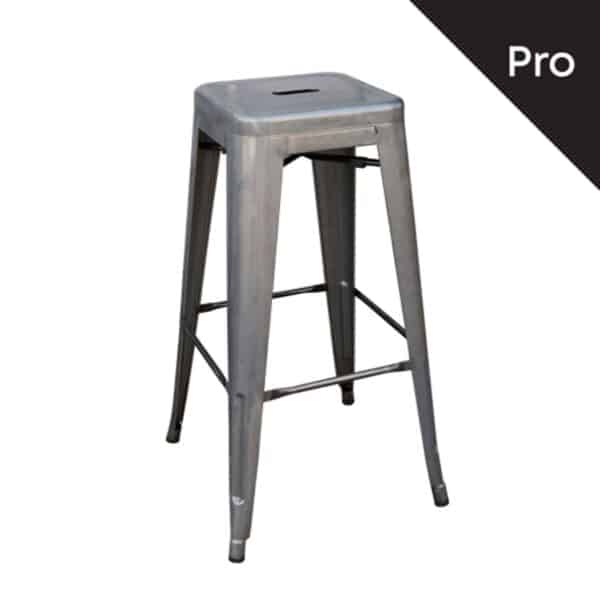 RELIX Σκαμπό Bar-Pro, Στοιβαζόμενο, Μέταλλο Βαφή Metal με Διακοσμητική Σκουριά 43x43 H.76cm - Image 5