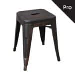 RELIX Σκαμπό-Pro, Στοιβαζόμενο, Μέταλλο Βαφή Antique Black 39x39x45cm - Image 4