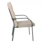 ASTOR Πολυθρόνα Κήπου - Βεράντας, Μέταλλο Βαφή Ανθρακί, Μαξιλάρι Μπεζ 60x77x104cm - Image 9