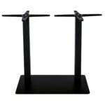 PRATO Βάση Τραπεζιού Μακρόστενη Μέταλλο Βαφή Μαύρο (21,00kg) 70x40cm H.72cm - Image 4