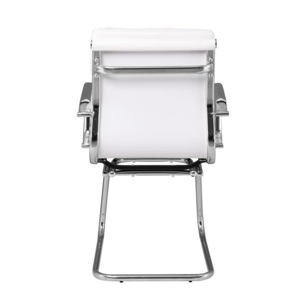 BF4800V Πολυθρόνα Γραφείου Επισκέπτη, Μέταλλο Χρώμιο, PU  Άσπρο 55x63x92cm - Image 12