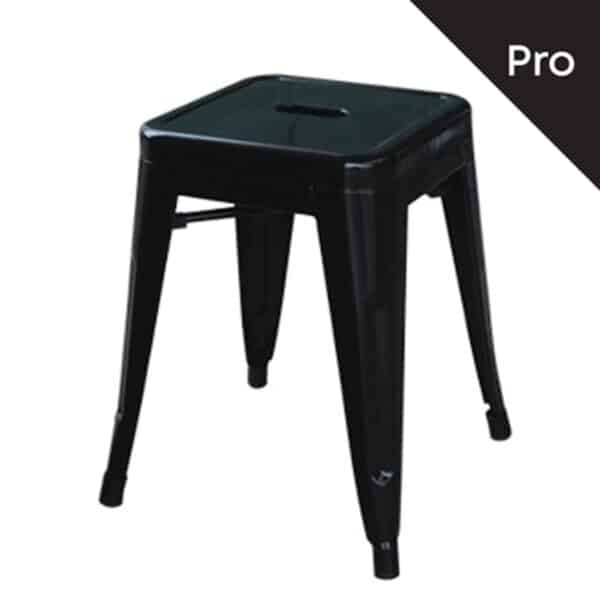 RELIX Σκαμπό-Pro, Στοιβαζόμενο, Μέταλλο Βαφή Μαύρο 39x39x45cm - Image 4