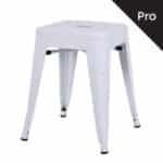 RELIX Σκαμπό-Pro, Στοιβαζόμενο, Μέταλλο Βαφή Άσπρο 39x39x45cm - Image 4
