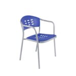 ENIGMA Πολυθρόνα Μέταλλο, Πολυπροπυλένιο Μπλε 45x55x78cm - Image 4