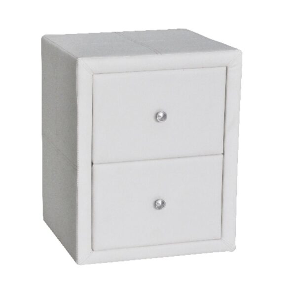 WILTON Κομοδίνο PU Άσπρο 46x41x57cm - Image 4