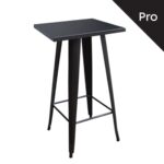 RELIX Τραπέζι Bar-Pro, Μέταλλο Βαφή Μαύρο 60x60x101cm - Image 5