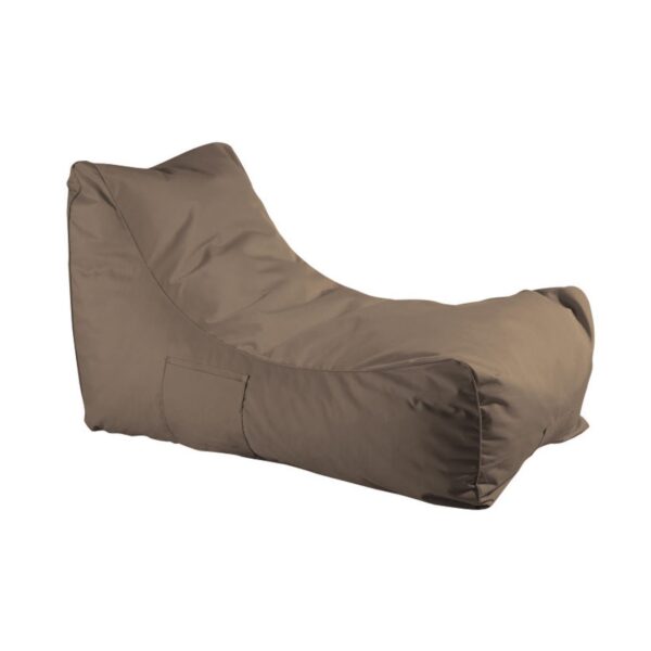 LAZY Πουφ Ανάκλιντρο 100% Αδιάβροχο, Ύφασμα Καφέ 70x106x67cm - Image 4
