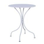 PARK Τραπέζι Μέταλλο Βαφή Άσπρο Φ60cm H.70cm - Image 4