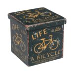 ORION Σκαμπό Αποθηκευτικό - Βοηθητικό, PU Deco Bike 38x38x38cm - Image 4