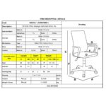 BF3600 Πολυθρόνα Διευθυντή Μέταλλο Βάση Χρώμιο, PU Άσπρο 55x67x112/120cm - Image 6