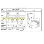 HAMILTON Πολυθρόνα Σαλονιού - Καθιστικού, Σημύδα - Ύφασμα Άσπρο 59x80x93cm - Image 6