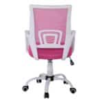 BF2101-S Πολυθρόνα-Pro Γραφείου με Ανάκλιση, Βάση Μέταλλο Βαφή Άσπρο, Ροζ Mesh 57x53x86/96cm - Image 10