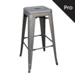 RELIX Σκαμπό Bar-Pro H.67cm, Στοιβαζόμενο, Μέταλλο Βαφή Metal με Διακοσμητική Σκουριά 43x43 H.67cm - Image 5