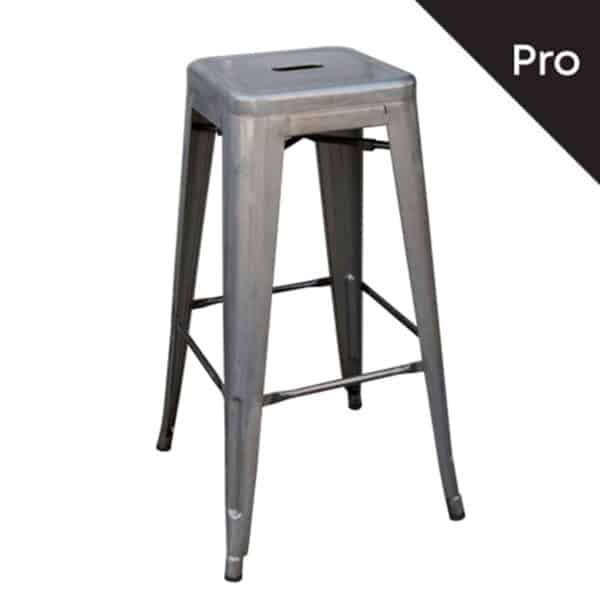 RELIX Σκαμπό Bar-Pro H.67cm, Στοιβαζόμενο, Μέταλλο Βαφή Metal με Διακοσμητική Σκουριά 43x43 H.67cm - Image 5