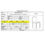 SAXON Καρέκλα Μέταλλο Βαφή Μαύρο, Μαξιλάρι Μαύρο 54x62x78cm - Image 6