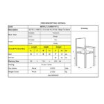 AMIRAL Πολυθρόνα Dining Αλουμίνιο Βαφή Άσπρο Textilene Μπεζ 57x64x86cm - Image 6