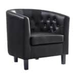 BOGA Button Πολυθρόνα Σαλονιού Καθιστικού, Pvc Μαύρο 76x69x75cm - Image 6