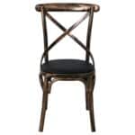 MARLIN Καρέκλα Τραπεζαρίας Μέταλλο Βαφή Black Gold, PU Μαύρο 52x51x86cm - Image 9