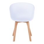 OPTIM Πολυθρόνα Ξύλινο Πόδι Οξιά Φυσικό, PP Άσπρο 54x51x79cm - Image 9