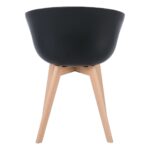 OPTIM Πολυθρόνα Ξύλινο Πόδι Οξιά Φυσικό, PP Μαύρο 54x51x79cm - Image 11