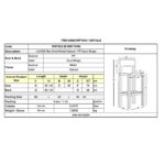 LAVIDA Σκαμπό BAR με Πλάτη, Μέταλλο Βαφή Φυσικό, PP Απόχρωση Sand Beige 43x49x76/107cm - Image 6