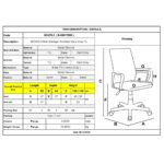 BF3300 Πολυθρόνα Γραφείου Διευθυντή, Μέταλλο Βάση Χρώμιο PU Γκρι 55x64x108/118cm - Image 6