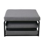 LOGAN Σκαμπό - Κρεβάτι Σαλονιού - Καθιστικού, Στρώμα 7cm, Ύφασμα Γκρι 72x65x42cm Bed:72x180x42cm - Image 9