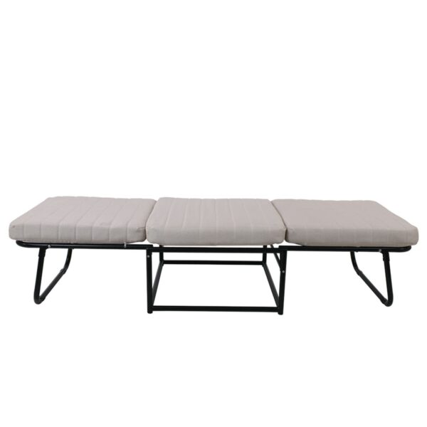 LOGAN Σκαμπό - Κρεβάτι Σαλονιού - Καθιστικού, Στρώμα 7cm, Ύφασμα Εκρού 72x65x42cm Bed:72x180x42cm - Image 8