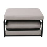 LOGAN Σκαμπό - Κρεβάτι Σαλονιού - Καθιστικού, Στρώμα 7cm, Ύφασμα Εκρού 72x65x42cm Bed:72x180x42cm - Image 9