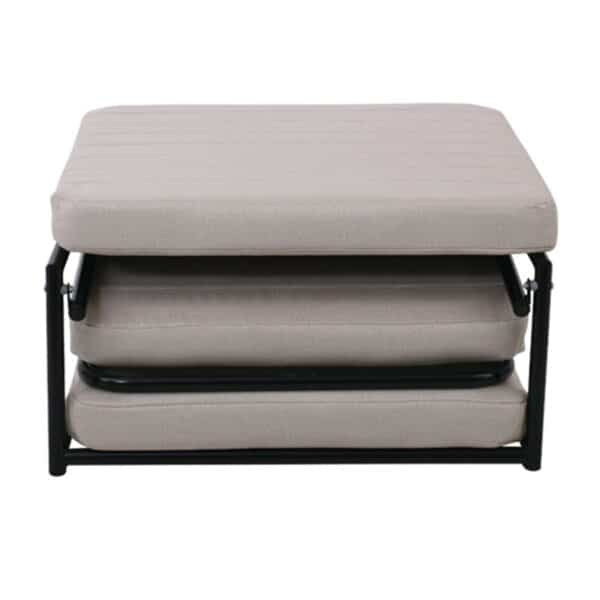 LOGAN Σκαμπό - Κρεβάτι Σαλονιού - Καθιστικού, Στρώμα 7cm, Ύφασμα Εκρού 72x65x42cm Bed:72x180x42cm - Image 9