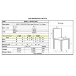 BENSON Καρέκλα Μέταλλο Χρώμιο, PVC Cream 43x58x98cm - Image 6