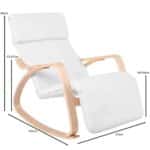 HAMILTON Super Relax Πολυθρόνα Σαλονιού - Καθιστικού, Σημύδα, Ύφασμα Άσπρο 67x105x90cm - Image 8