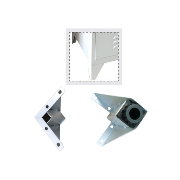 Ποδαράκια - Ρεγουλατόροι Μέταλλο Βαφή Άσπρα H.10cm - Image 4