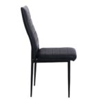 JETTA Καρέκλα Τραπεζαρίας Κουζίνας, Μέταλλο Βαφή Μαύρο Pvc Μαύρο 40x50x95cm - Image 9