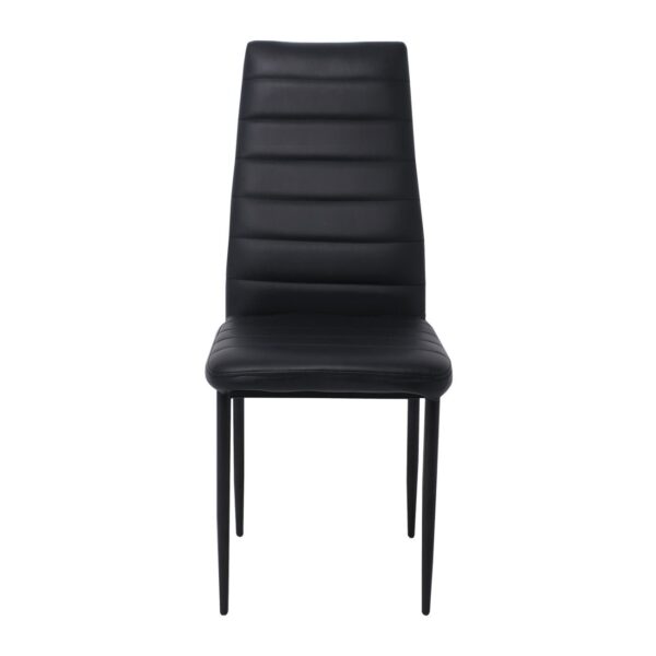 JETTA Καρέκλα Τραπεζαρίας Κουζίνας, Μέταλλο Βαφή Μαύρο Pvc Μαύρο 40x50x95cm - Image 10