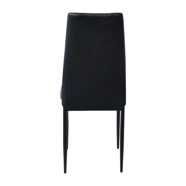 JETTA Καρέκλα Τραπεζαρίας Κουζίνας, Μέταλλο Βαφή Μαύρο Pvc Μαύρο 40x50x95cm - Image 11