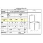 VILLAGE Καρέκλα Τραπεζαρίας, Μέταλλο Βαφή Μαύρο, Ξύλο Ακακία Απόχρωση Φυσικό 44x57x85cm - Image 6