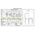 MARTIN Καρέκλα Metal Cross Ξύλο, PP Γκρι, Μονταρισμένη Ταπετσαρία 49x56x82cm - Image 6