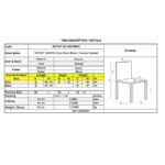 LIZARD Καρέκλα Τραπεζαρίας Μέταλλο Βαφή Μαύρο, Ξύλο Ακακία Φυσικό 44x46x85cm - Image 6