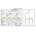 CELINA Καρέκλα Μέταλλο Βαφή Μαύρο, Ύφασμα Γκρι 45x54x85cm - Image 6