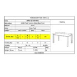 GABO Τραπέζι Τραπεζαρίας Κουζίνας, Μέταλλο Βαφή Μαύρο Επιφάνεια Απόχρωση Sonoma 120x70x75cm - Image 6