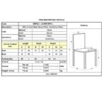 BELLA Καρέκλα Τραπεζαρίας, Μέταλλο Βαφή Φυσικό, Ύφασμα Απόχρωση Sand Grey 50x56x80cm - Image 6