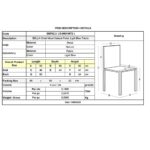 BELLA Καρέκλα Τραπεζαρίας, Μέταλλο Βαφή Φυσικό, Ύφασμα Απόχρωση Light Blue 50x56x80cm - Image 6