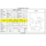 COLLET Πολυθρόνα Γραφείου Επισκέπτη Μέταλλο Χρώμιο, Pu Εκρού 54x60x96cm - Image 6