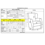 COMFORT Massage Πολυθρόνα Relax, Σαλονιού - Καθιστικού, PU Μαύρο 74x90x98cm - Image 6