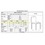 MELVA Καρέκλα Τραπεζαρίας - Κουζίνας, Μέταλλο Χρώμιο, PU Μαύρο 42x60x102cm - Image 6