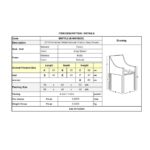 LETO Πολυθρόνα Τραπεζαρίας Κουζίνας, Μέταλλο Βαφή Φυσικό, Ύφασμα Grey Brown 55x56x86cm - Image 6